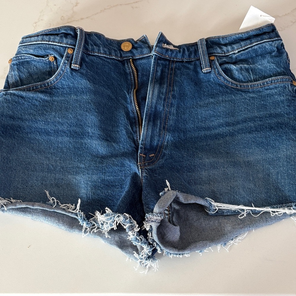 MOTHER the dodger short fray Jean Shorts NWOT